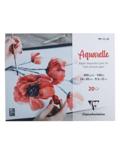 ▷ BLOC CLAIREFONTAINE ACUARELA GF 20H 300G 24X30 | Taine - Imagen 1