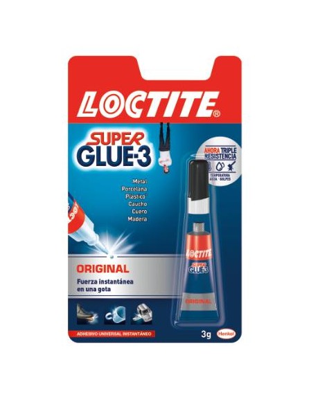 ▷ PEGAMENTO LOCTITE LIQUIDO SUPER GLUE 3 TUBO 3 GR | Taine - Imagen 1