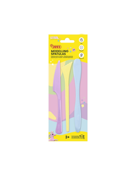 ▷ SET 3 ESPATULAS JOVI MODELADORES PLASTICO PASTEL | Taine - Imagen 1