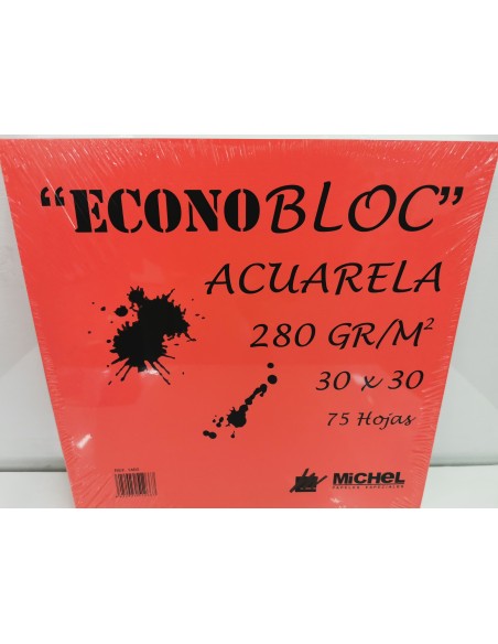 ▷ BLOC DIBUJO ACUARELA MICHEL ECONOBLOC 30X30 75HJ 280GRS | Taine - Imagen 1