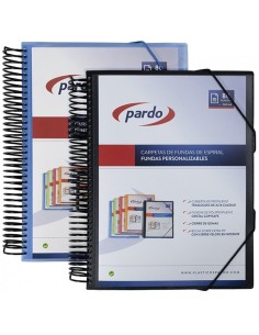 ▷ CARPETA PARDO AZUL FUNDAS STUDIO STYLE FOLIO ESPIRAL 80 FUNDAS | Taine - Imagen 1