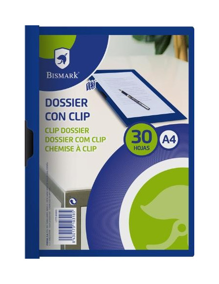 ▷ DOSSIER POESSA AZUL C/CLIP PP A4 310X225 | Taine - Imagen 1