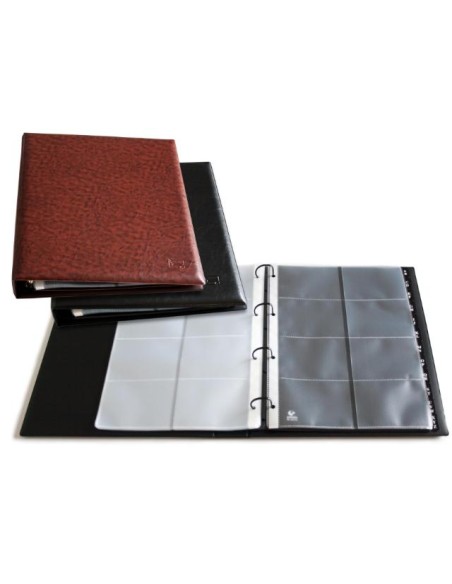 ▷ TARJETERO GRAFOPLAS 4 ANILLAS A4 PVC 320 TARJETAS EXECUTIVE NEGRO | Taine - Imagen 1