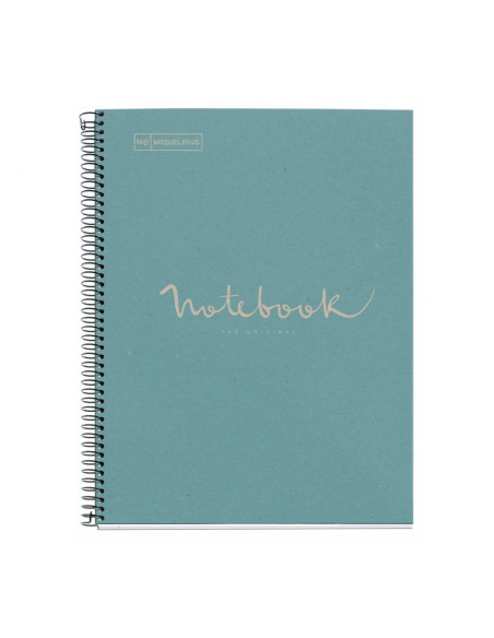 ▷ CUADERNO MIQUELRIUS RECICLADA A4 CLA 80H EMOTIONS AZUL | Taine - Imagen 1