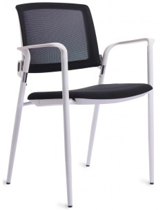 Imagen 1 - ▷ SILLA ROCADA CONFIDENTE ASIENTO TAPIZADO NEG RESPALDO MALLA NEGRA,CARCASA BLANCA | Taine ▷ SILLA ROCADA CONFIDENTE ASIENTO TAPIZADO NEG RESPALDO MALLA NEGRA,CARCASA BLANCA | Taine - Imagen 1
