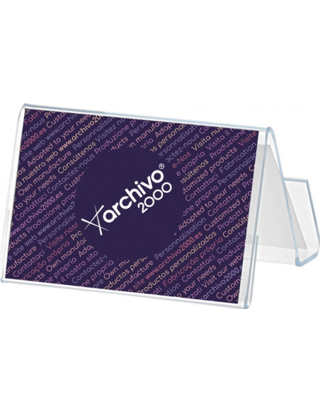 ▷ PORTATARJETAS ARCHIVO 2000 ARCHIDE SOBREMESA PREMIUM HORIZONTAL 2 COMPARTIMENTOS | Taine - Imagen 1