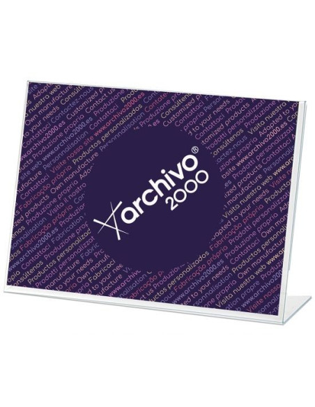 ▷ PORTACARTEL ARCHIVO 2000 SOBREMESA EN L DIN A6 HORIZONTAL | Taine - Imagen 1