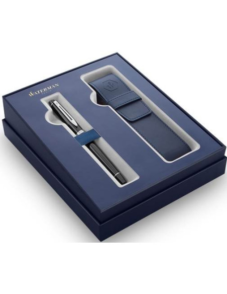 ▷ PLUMA WATERMAN EXPERT NEGRA CT + ESTUCHE PIEL | Taine - Imagen 1