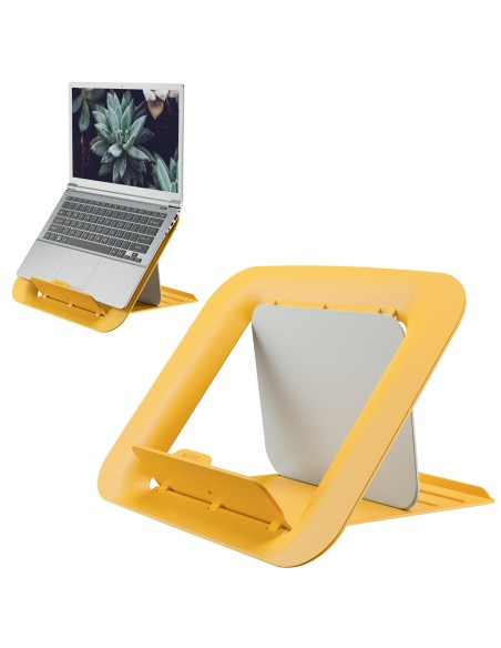 ▷ SOPORTE LEITZ ORDENADOR PORTÁTIL AJUSTABLE ERGO COSY, AMARILLO | Taine - Imagen 1