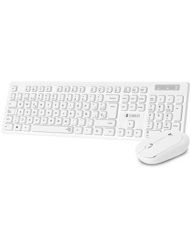 ▷ TECLADO+RATON SUBBLIM BUSINESS SLIM SILENCIOSO INALÁMBRICO BLANCO | Taine - Imagen 1