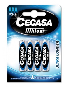 ▷ PILAS CEGASA LITIO FR03 AAA BL4 | Taine - Imagen 1
