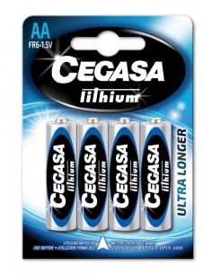 ▷ PILAS CEGASA LITIO FR6 AA BL4 | Taine - Imagen 1