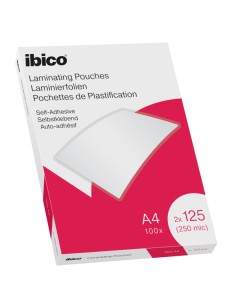 ▷ FUNDAS IBICO PLASTIFICAR A4 AUTOADHESIVA 100UDS (216X303) 2X125 MICR | Taine - Imagen 1