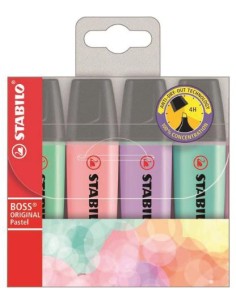 ▷ ROTULADORES STABILO BOSS FLUOR SET 4 UDS 70/4-2 SURTIDOS | Taine - Imagen 1