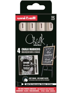 Imagen 1 - ▷ SET UNIBALL 4 CHALK MARKERS ROTULADORES TIZA | Taine ▷ SET UNIBALL 4 CHALK MARKERS ROTULADORES TIZA | Taine - Imagen 1