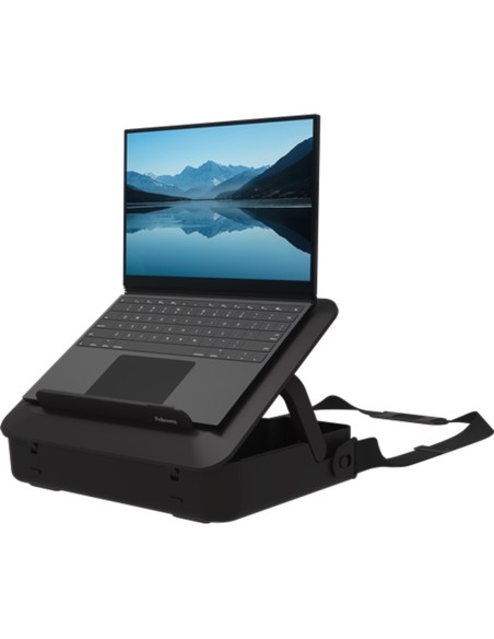 ▷ SOPORTE Y MALETIN RECICLABLE BREYTA NEGRO FELLOWES | Taine - Imagen 1