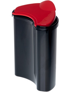 ▷ SELECTOR DE RESIDUOS SOSTENIBLE 4 LITROS BASE NEGRA TAPA ROJA | Taine - Imagen 1