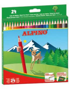 ▷ LAPICEROS COLOR CJ.24 UDS. MINA 3,3MM ALPINO | Taine - Imagen 1