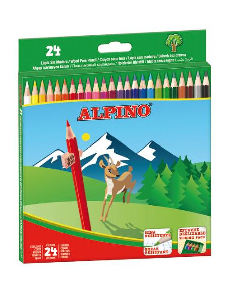 ▷ LAPICEROS COLOR CJ.24 UDS. MINA 3,3MM ALPINO | Taine - Imagen 1