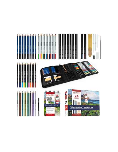 ▷ SET STARKSON DRAWING 74 PIEZAS | Taine - Imagen 1
