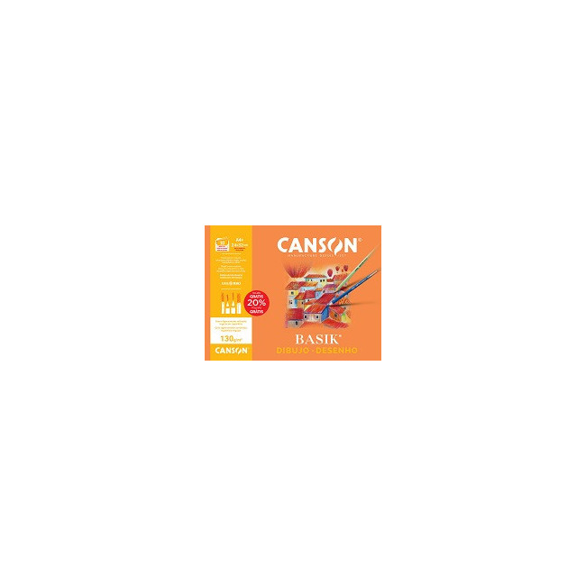 ▷ LAMINAS DIBUJO BASIK MINIPACK 10H A4+ ISO 130 CANSON C,RECUADRO | Taine - Imagen 1