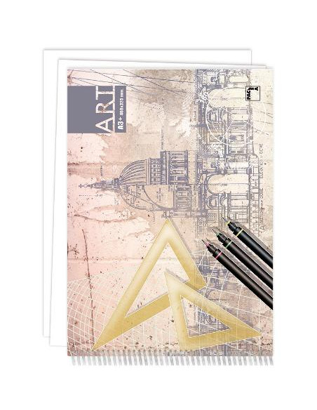 ▷ BLOC PACSA DIBUJO ESPIRAL ART 20H 140G EN A3+ LISO S/R | Taine - Imagen 1