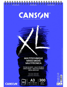 Imagen 1 - ▷ BLOC CANSON DIBUJO ESPIRAL A3 30H MICR XL MIX MEDIA TEXTURADO 300G | Taine ▷ BLOC CANSON DIBUJO ESPIRAL A3 30H MICR XL MIX MEDIA TEXTURADO 300G | Taine - Imagen 1