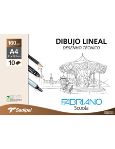 ▷ LAMINAS FABRIANO DIBUJO A4 160G 10HJ LISO DISEÑO | Taine - Imagen 1