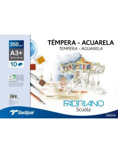 Imagen 1 - ▷ BLOC FABRIANO DIBUJO TEMPERA/ACUARELA A3+ 350G 6HJ | Taine ▷ BLOC FABRIANO DIBUJO TEMPERA/ACUARELA A3+ 350G 6HJ | Taine - Imagen 1