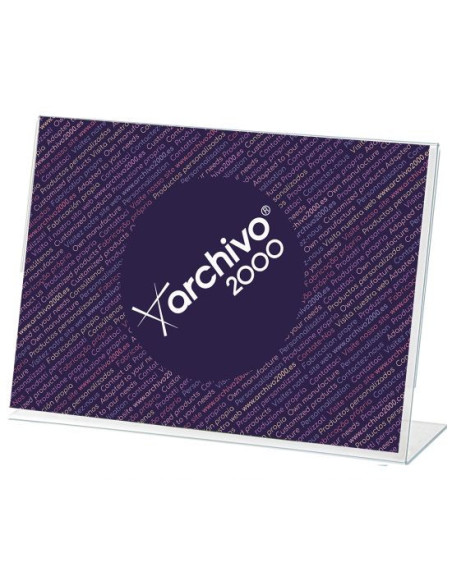 ▷ PORTACARTEL ARCHIVO 2000 SOBREMESA EN L DIN A4 HORIZONTAL | Taine - Imagen 1