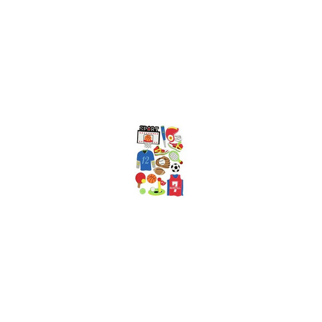 ▷ FIGURAS GOMA EVA FIXO KIDS 3D ADHESIVAS DEPORTES | Taine - Imagen 1