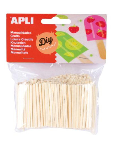 ▷ PALILLOS APLI MINI NATURAL 50X2MM 500UDS. | Taine - Imagen 1