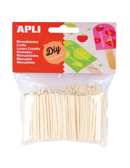 ▷ PALILLOS APLI MINI NATURAL 50X2MM 500UDS. | Taine - Imagen 1