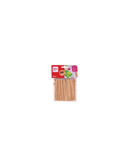 ▷ PALILLOS APLI MINI NATURAL 100X5MM 80UDS. | Taine - Imagen 1