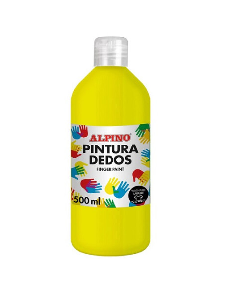 ▷ PINTURA DE DEDOS BOTELLA 500 ML AMARILLO CLARO MASATS | Taine - Imagen 1