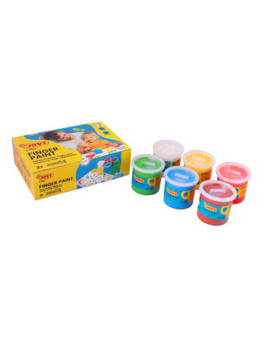 ▷ PINTURA DE DEDOS JOVI ESTUCHE 6 BOTES SURTIDOS 125ML | Taine - Imagen 1