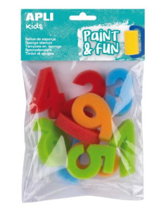 ▷ SELLOS APLI DE ESPONJA 123 NUMEROS 0a9 10 SELLOS 68MM | Taine - Imagen 1