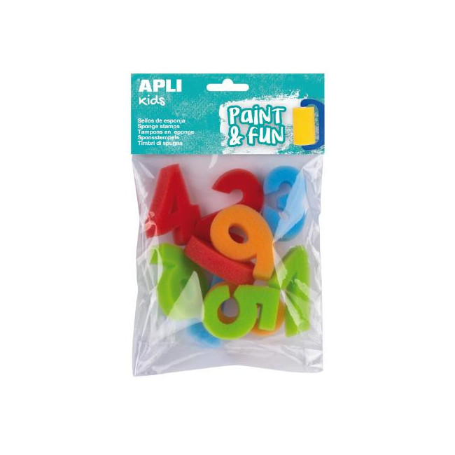 ▷ SELLOS APLI DE ESPONJA 123 NUMEROS 0a9 10 SELLOS 68MM | Taine - Imagen 1