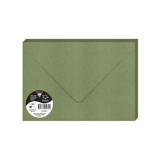 ▷ PQ 20 SOBRES POLLEN 165X229 SALVIA VERDE | Taine - Imagen 3