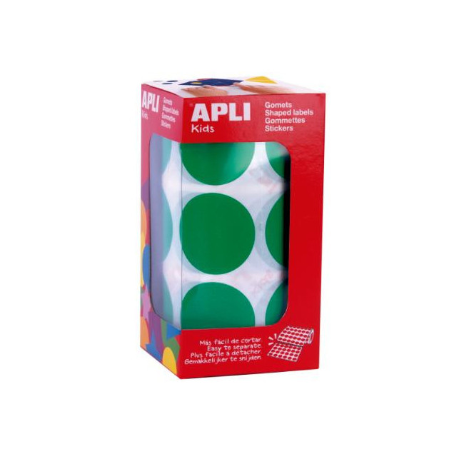 ▷ GOMETS APLI VERDE REDONDOS 30MM ROLLO | Taine - Imagen 1