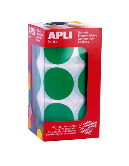 ▷ GOMETS APLI VERDE REDONDOS 30MM ROLLO | Taine - Imagen 1