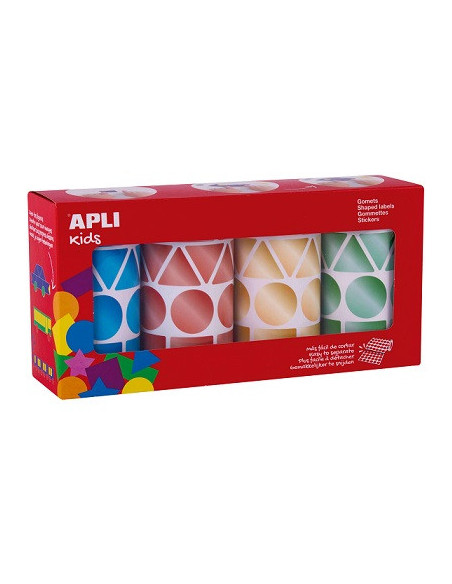 ▷ ROLLOS APLI GOMETS METALIZADOS GEOMETRICOS 27MM AZ,RJ,VD,AM 4324U APLI 19191 | Taine - Imagen 1