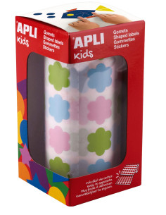 ▷ ROLLO APLI MULTICOLOR GOMETS AZ -RS CL/VD CL 20X18MM PERMANENTE 900UDS | Taine - Imagen 1