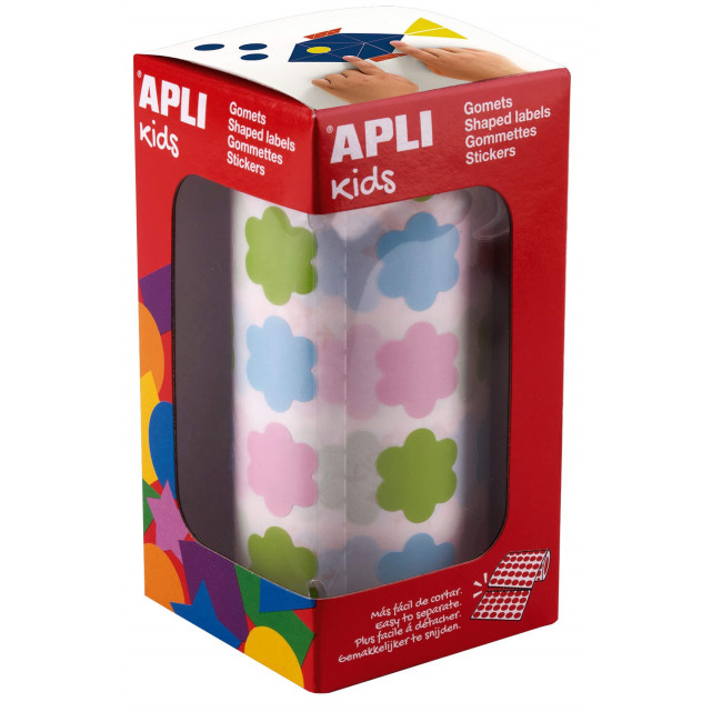 ▷ ROLLO APLI MULTICOLOR GOMETS AZ -RS CL/VD CL 20X18MM PERMANENTE 900UDS | Taine - Imagen 1