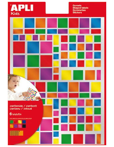▷ GOMETS APLI METALICOS CUADRADOS COLORES SURTIDOS PERMANENTES 6HJ | Taine - Imagen 1