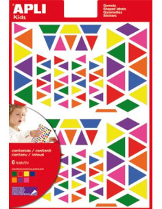 Imagen 1 - ▷ GOMETS APLI MULTICOLOR TRIANGULO VARIAS MEDIDAS REMOVIBLE BOLSA 6HJ 720UDS | Taine ▷ GOMETS APLI MULTICOLOR TRIANGULO VARIAS MEDIDAS REMOVIBLE BOLSA 6HJ 720UDS | Taine - Imagen 1