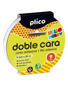 ▷ CINTA PLICO ADHESIVA DOBLE CARA 20M x 9MM PARA MANUALIDADES | Taine - Imagen 1