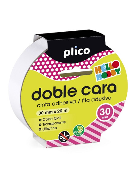 ▷ CINTA PLICO ADHESIVA DOBLE CARA 20M x 30MM PARA MANUALIDADES | Taine - Imagen 1