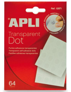 ▷ PUNTOS APLI ADHESIVOS REMOVIBLES 64U. | Taine - Imagen 1