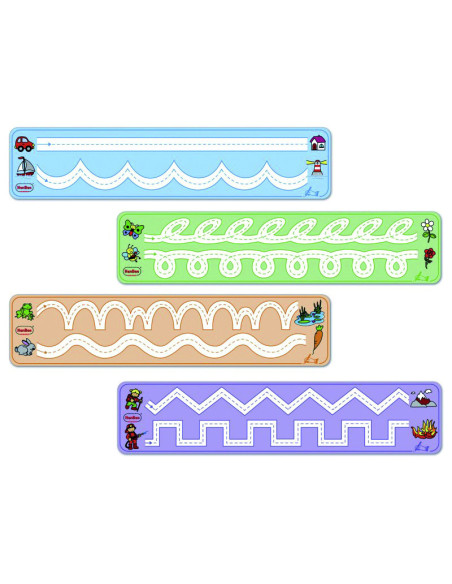 ▷ PISTAS HENBEAGRAFICAS CONTIENE 4 PANELES DE 99X22 CM. DE LIMPIEZA EN SECO | Taine - Imagen 1